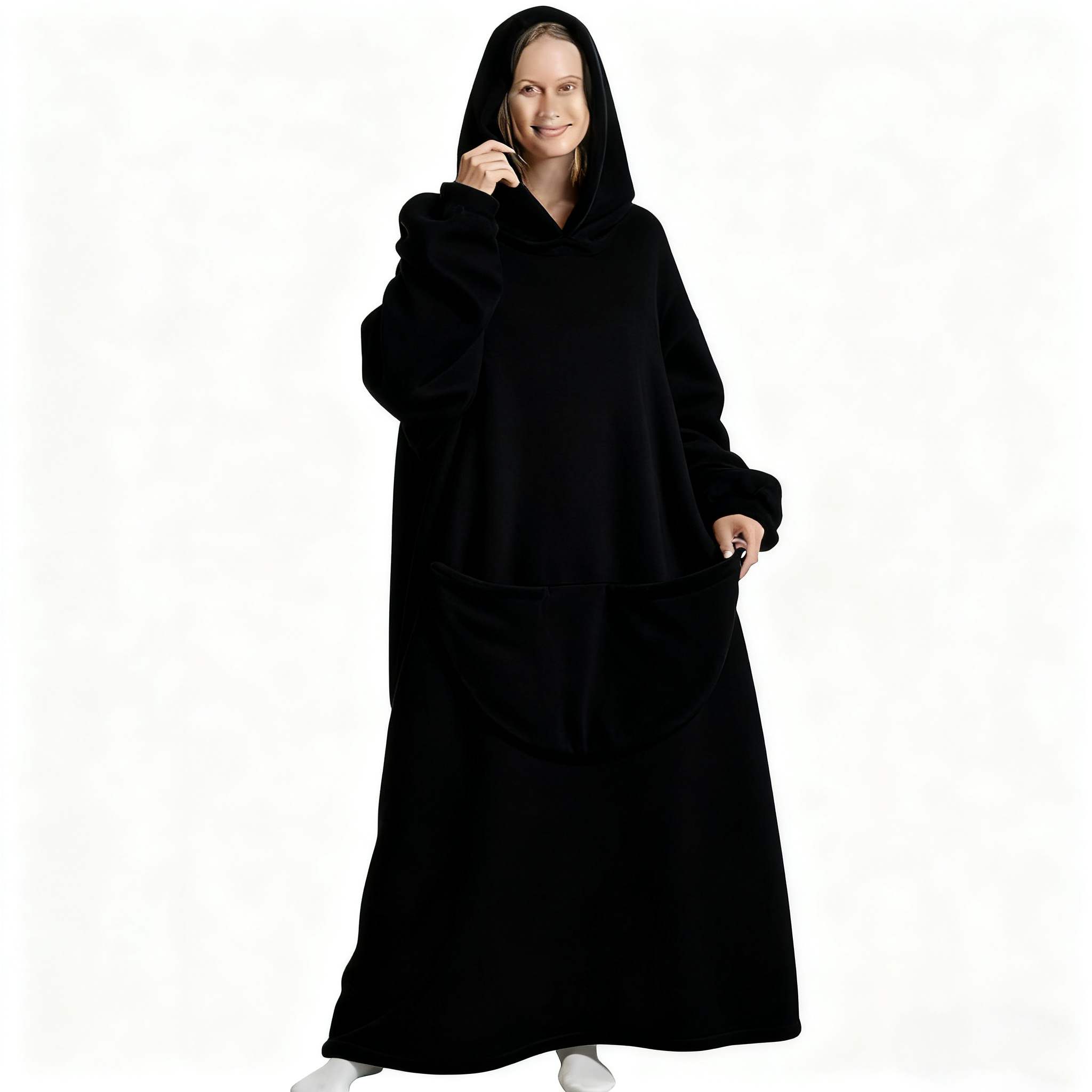 Plus Size Cozy Soild Color Loungewear Robe