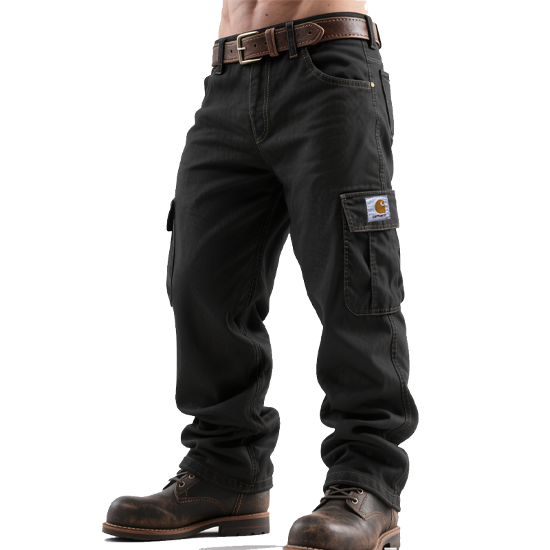 Men's Vintage Workwear Multiple Pockets Trousers Cargo Pants