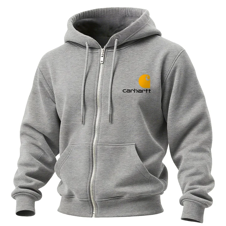 Stylish Urban Zip-Up Hoodie With City-Inspired Design