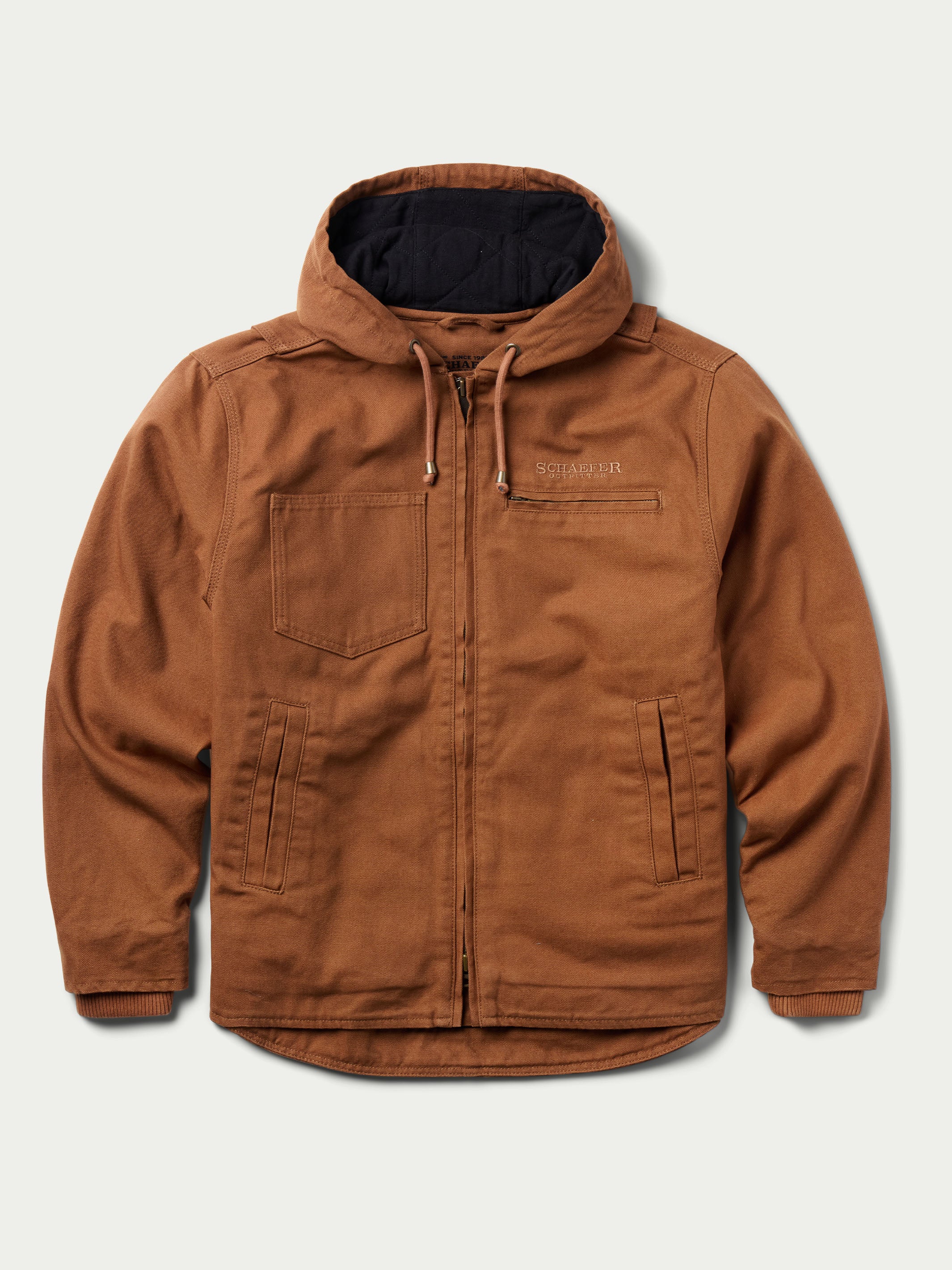 Hooded Zip Canvas Jacket