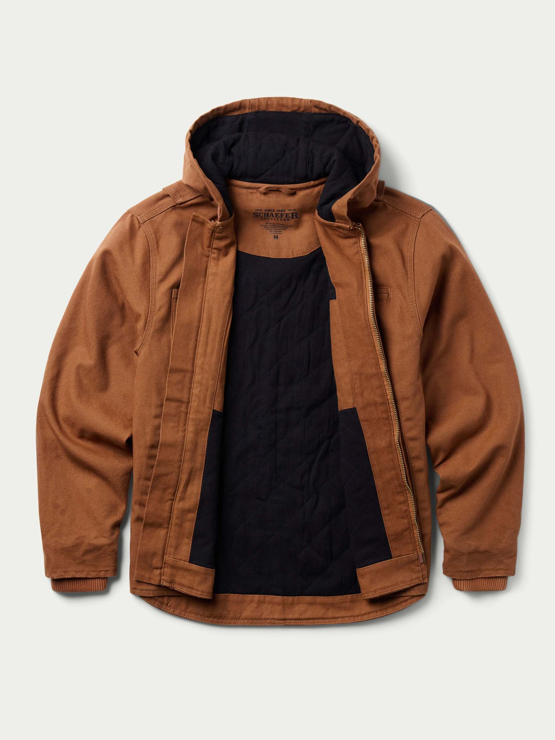 Hooded Zip Canvas Jacket