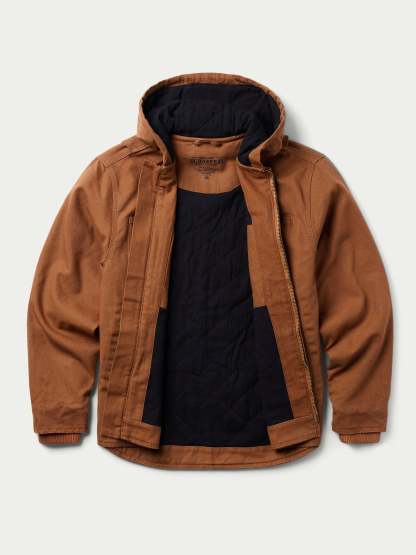 Hooded Zip Canvas Jacket