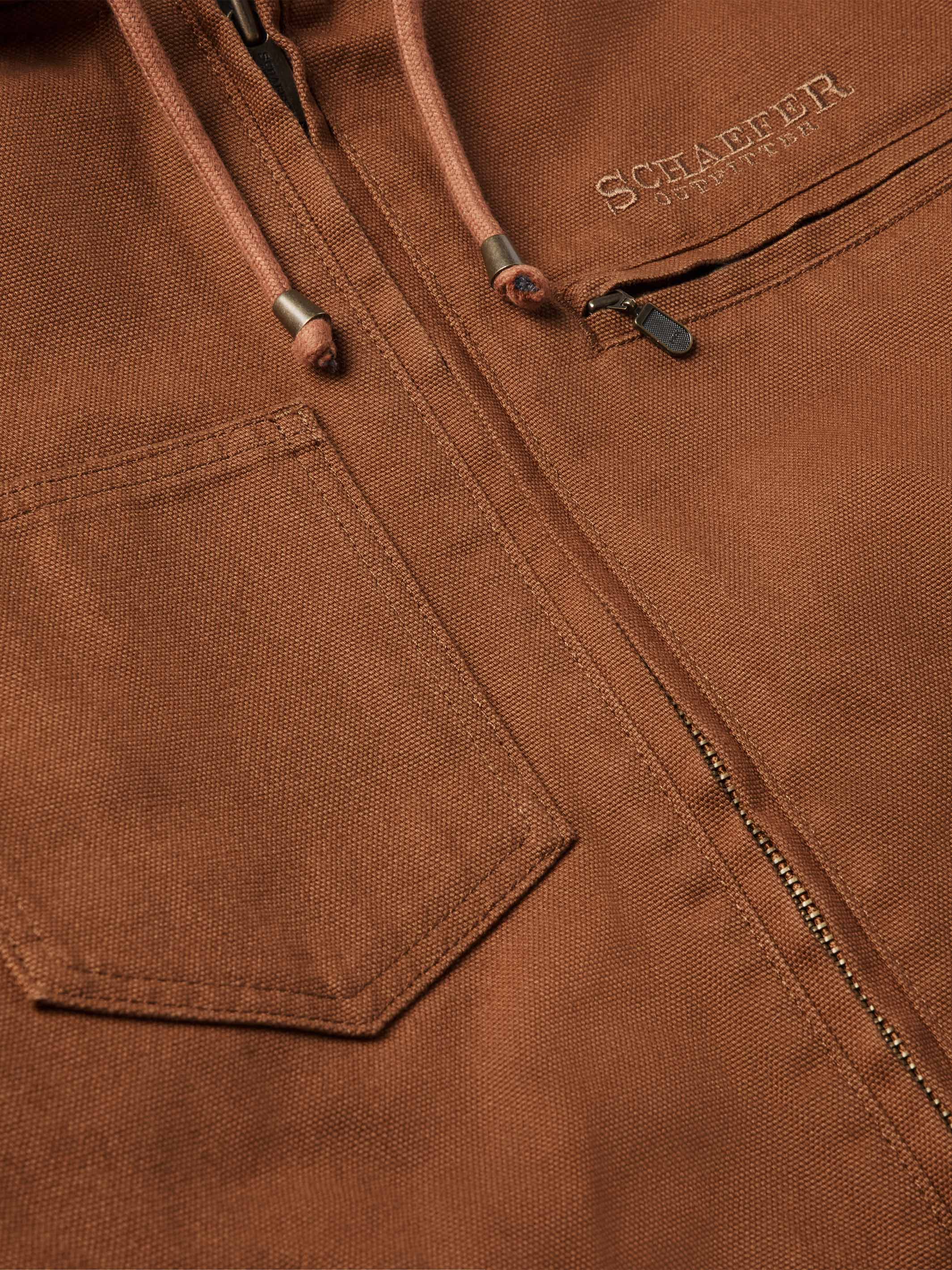 Hooded Zip Canvas Jacket