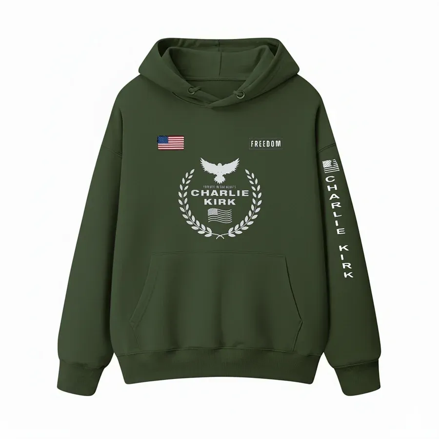 Men's US Freedom Print Long Sleeve Hoodie