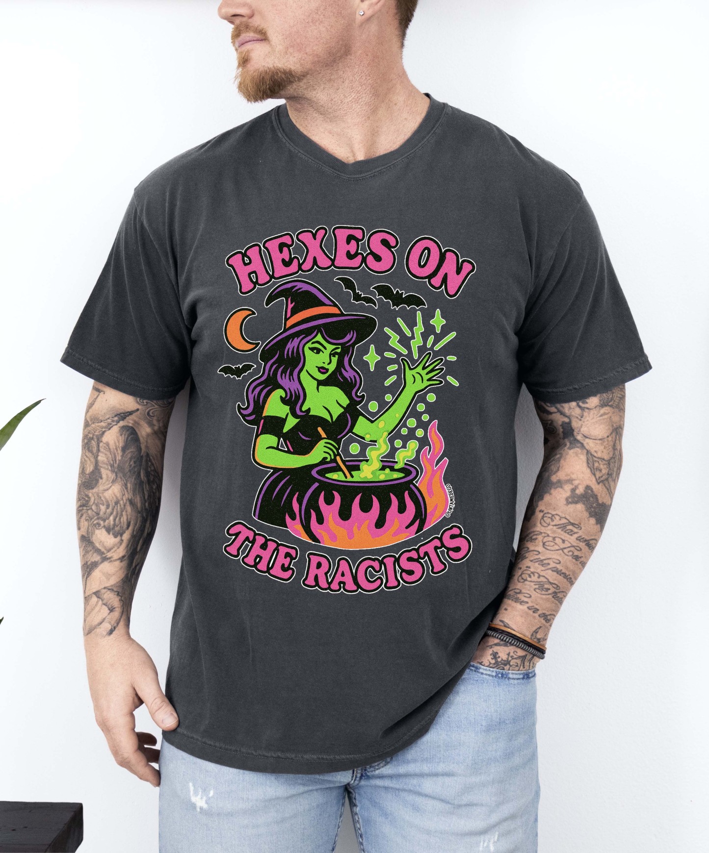 Hexes On The Racists Halloween Mens Tee