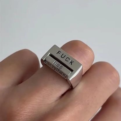 Fu*K Cre*Ring: Rotatable Inspirational Ring - Fidget Spinner for Anxiety, Unisex Gift