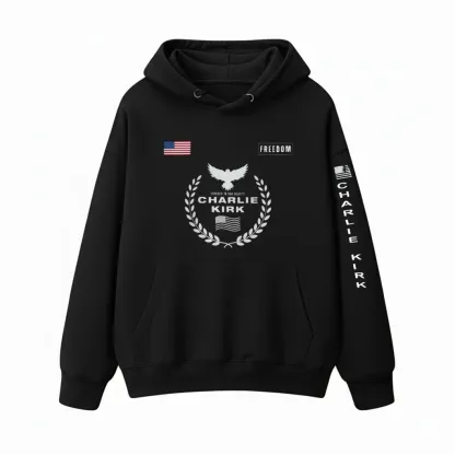 Men's US Freedom Print Long Sleeve Hoodie