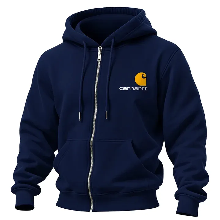Stylish Urban Zip-Up Hoodie With City-Inspired Design