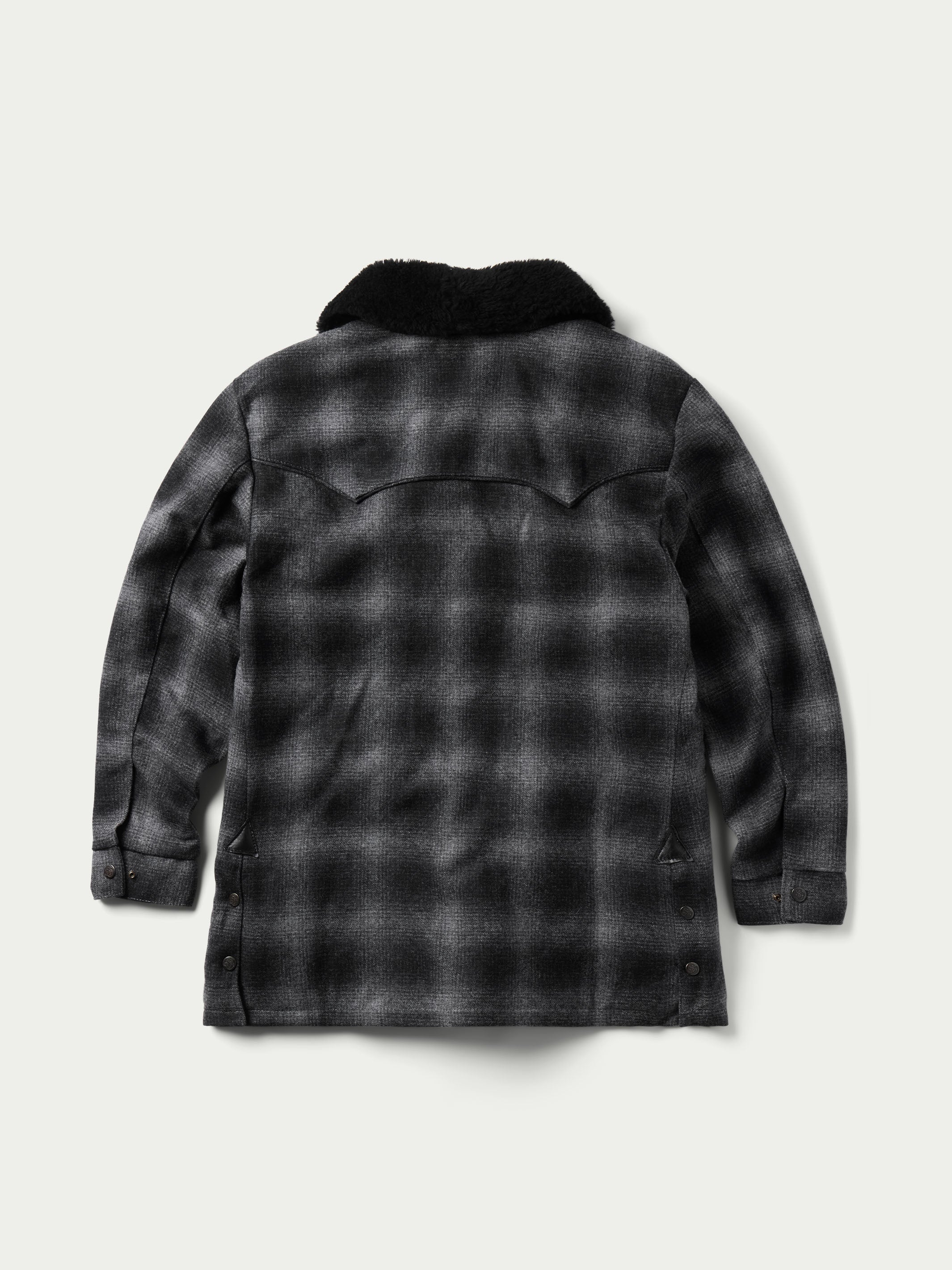 Wool Coat With Shearling Collar