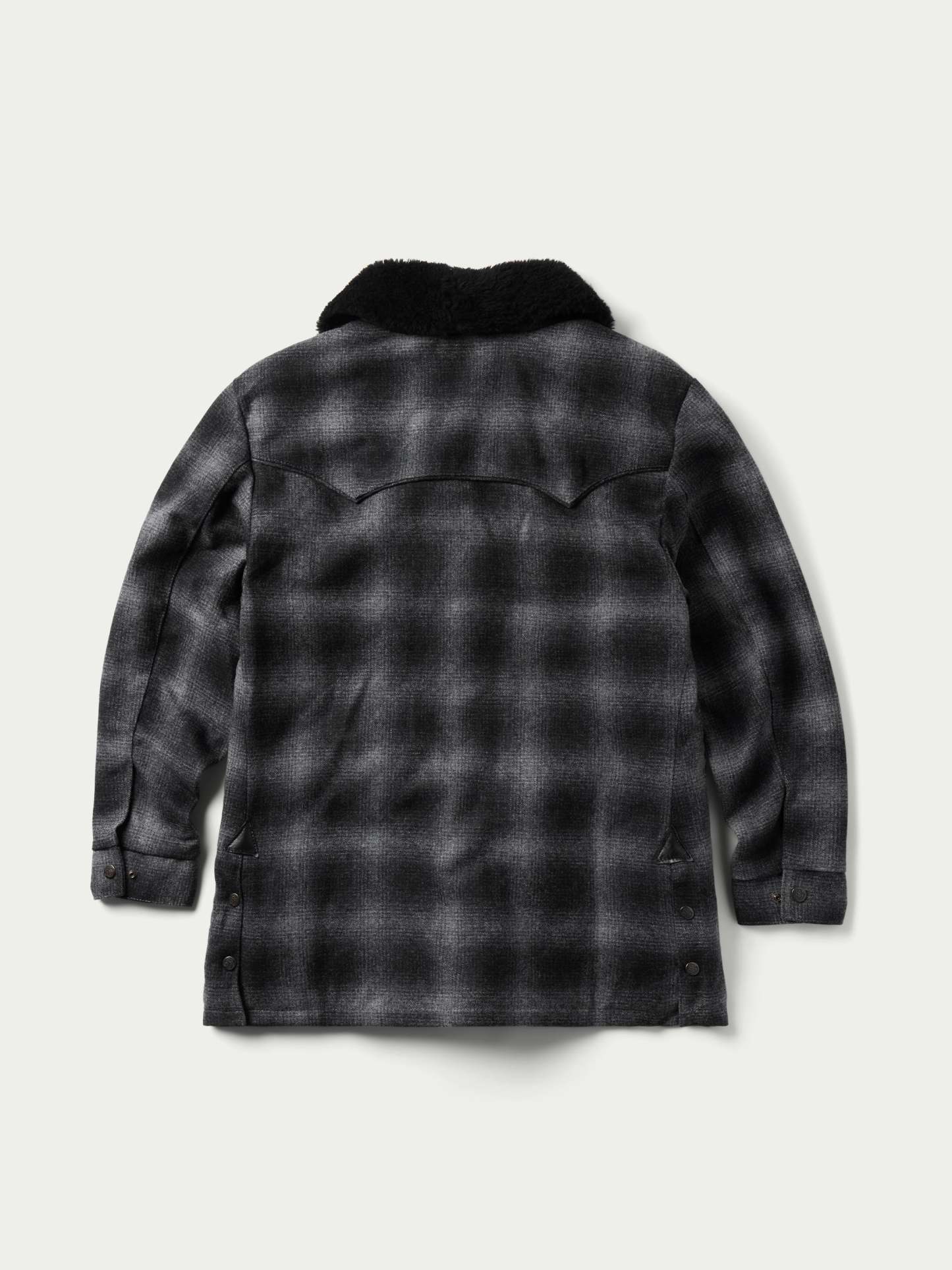 Wool Coat With Shearling Collar