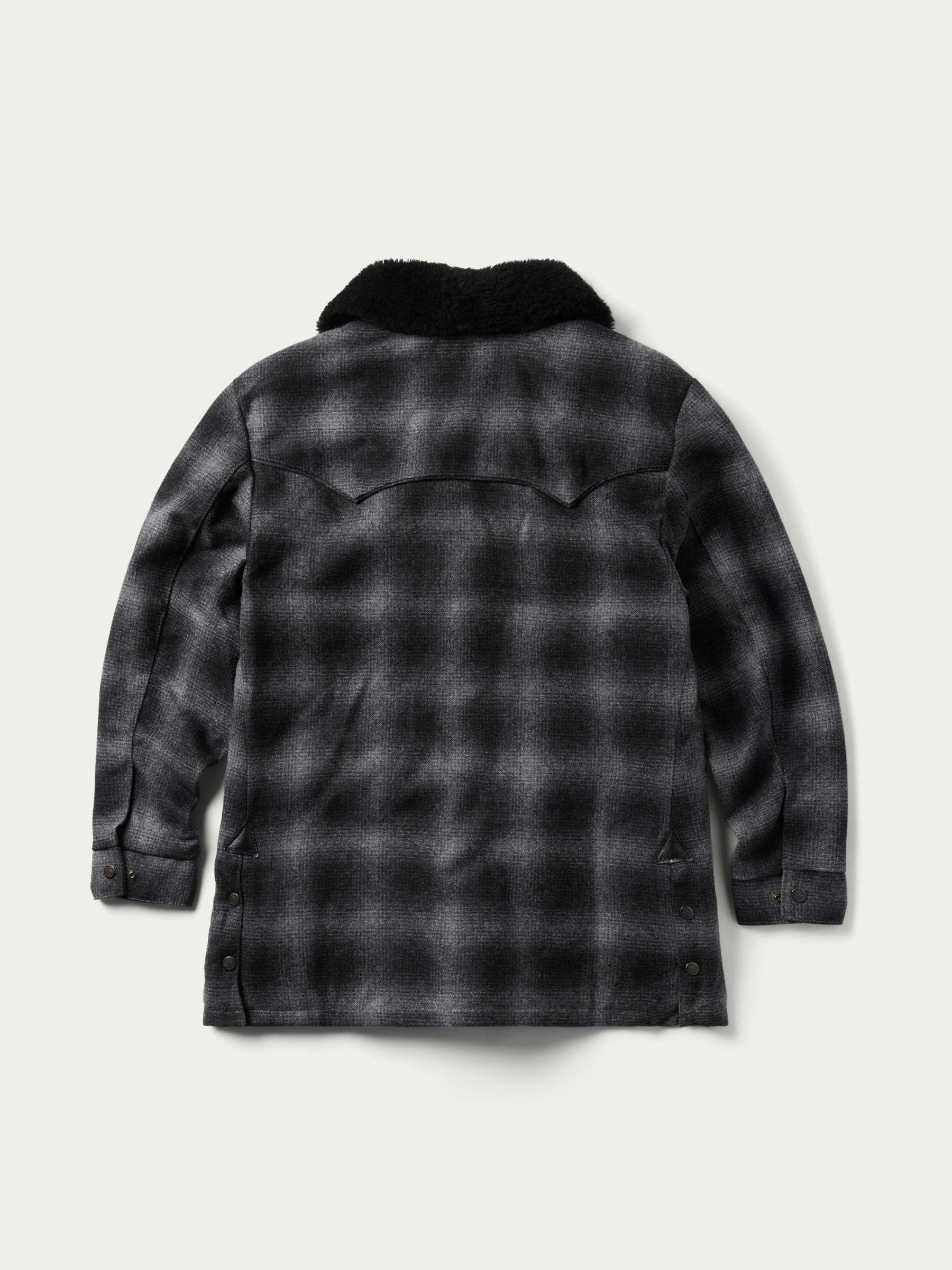 Wool Coat With Shearling Collar