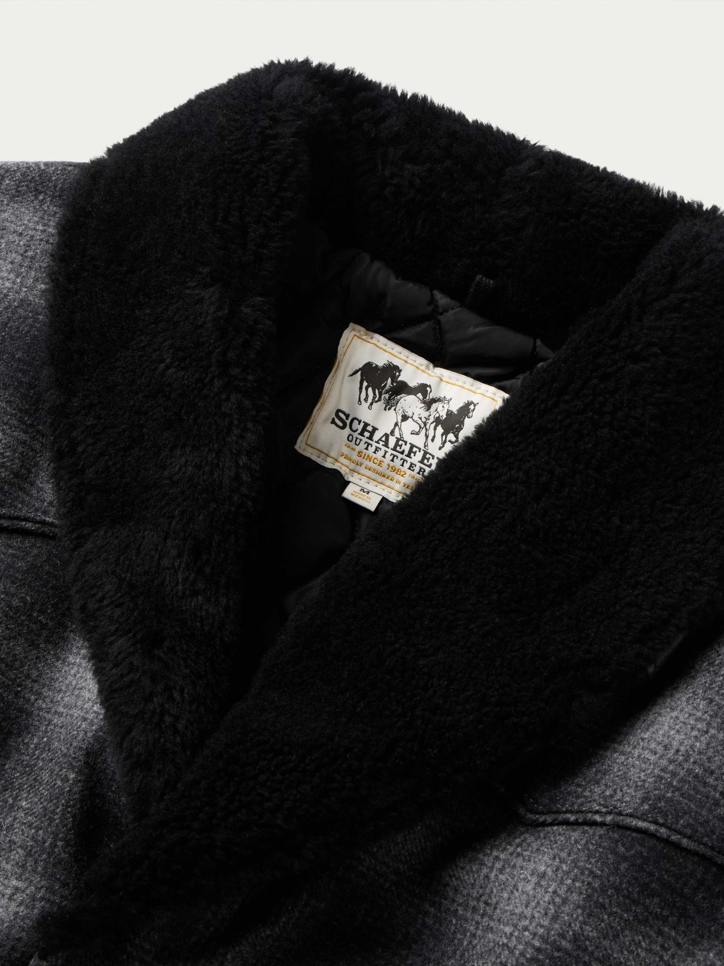 Wool Coat With Shearling Collar