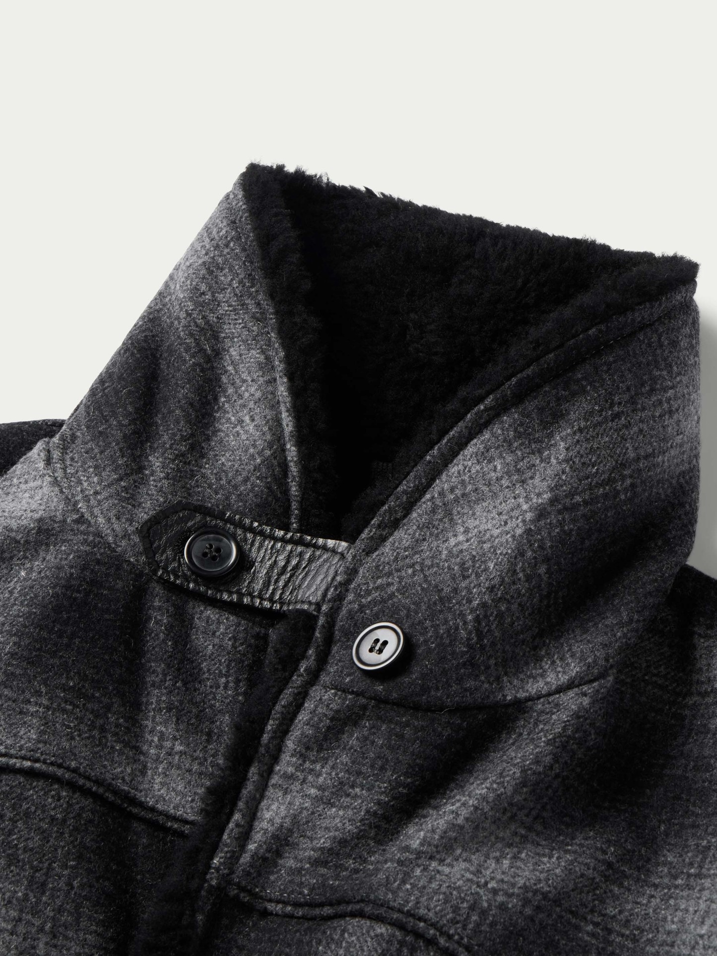 Wool Coat With Shearling Collar