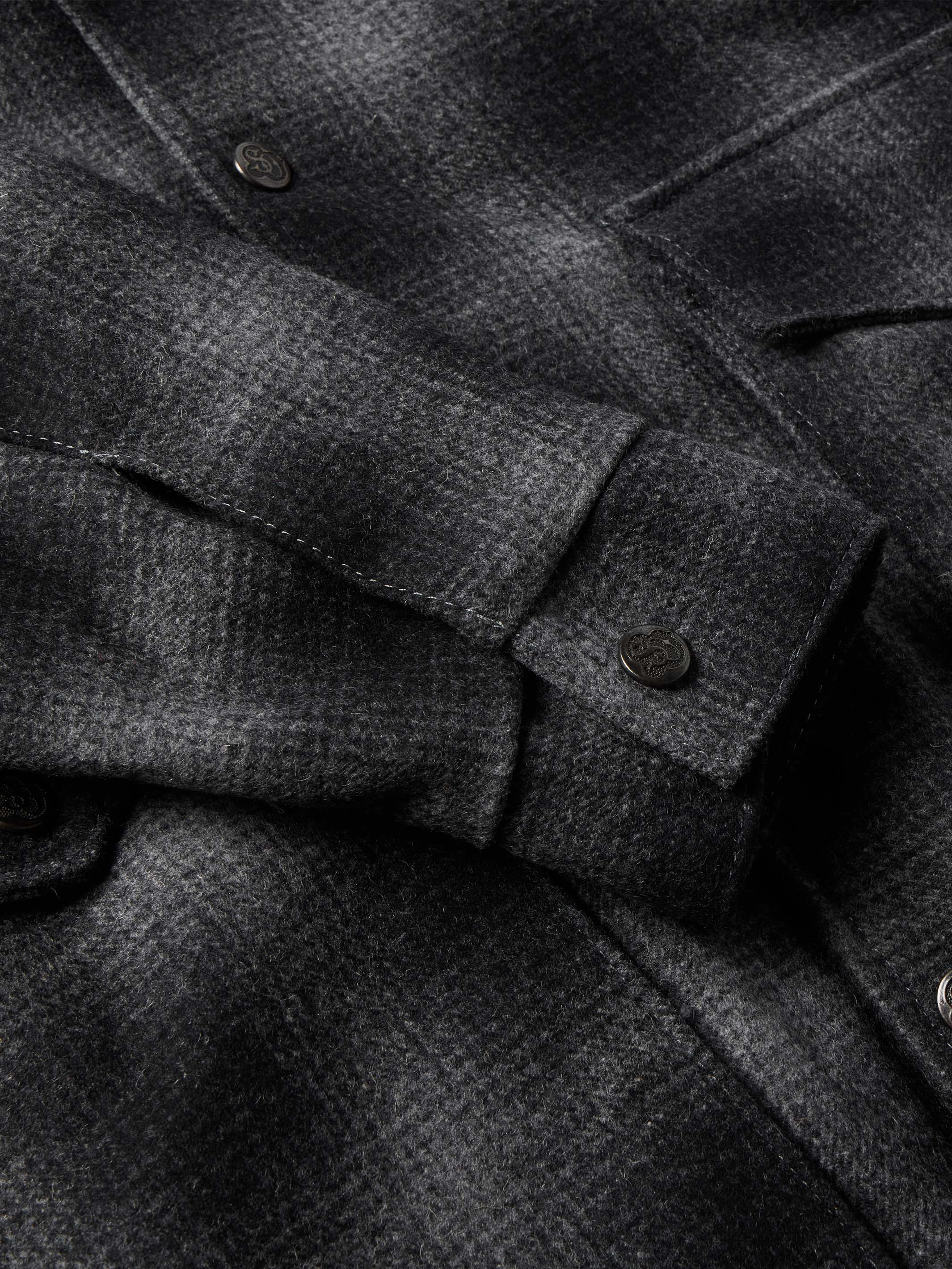 Wool Coat With Shearling Collar