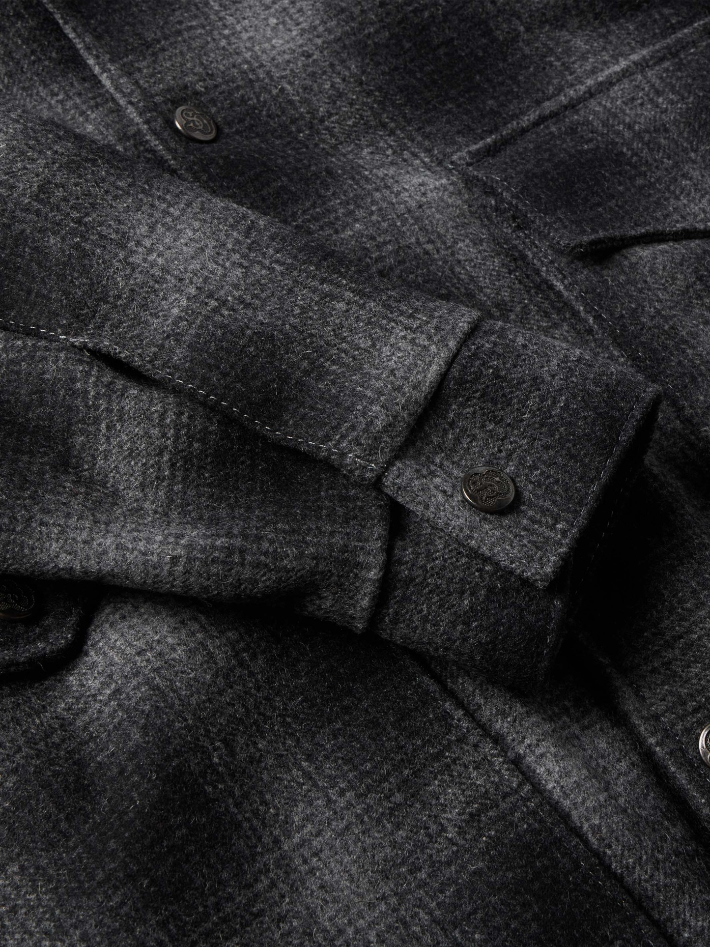 Wool Coat With Shearling Collar