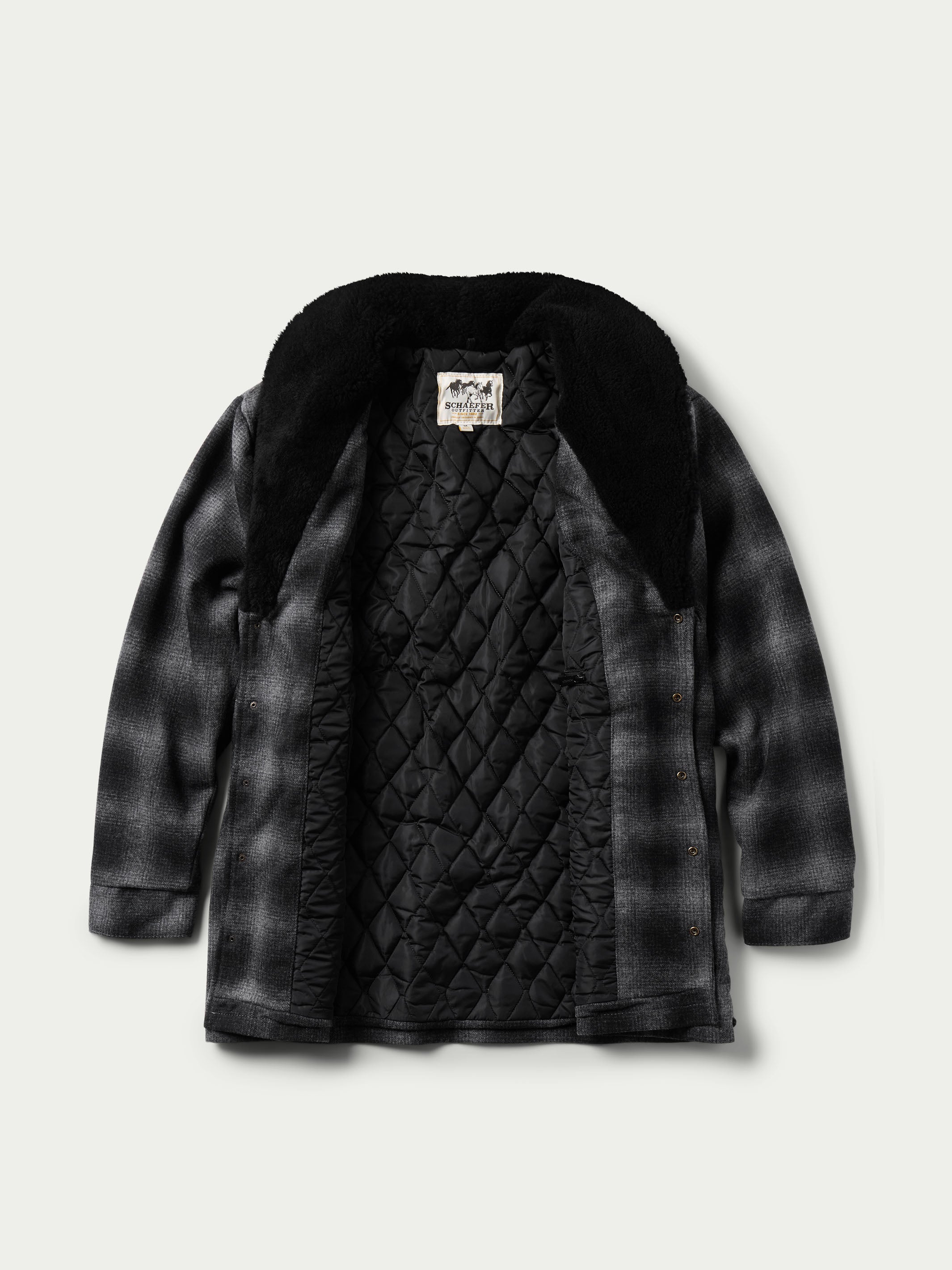 Wool Coat With Shearling Collar