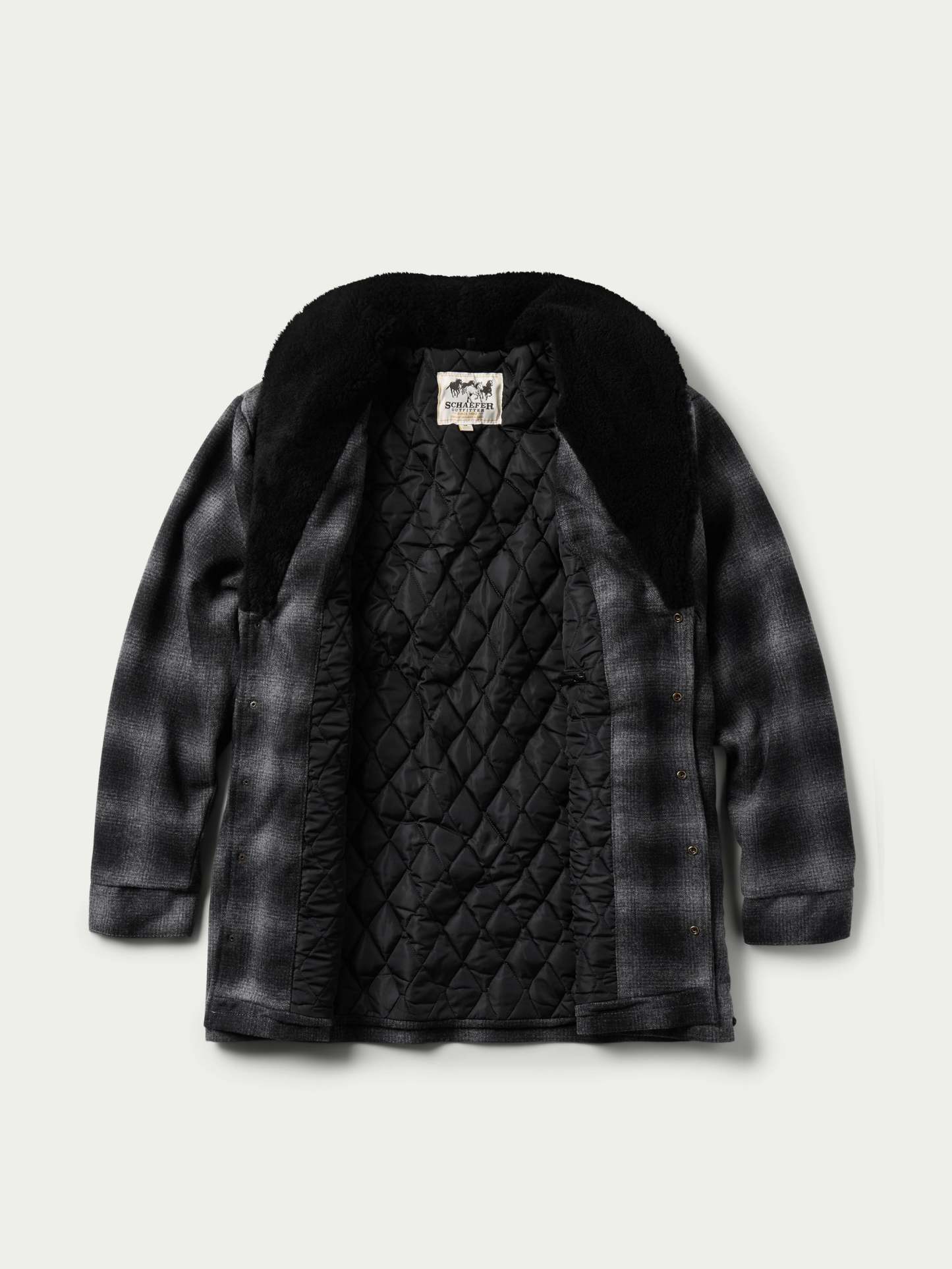 Wool Coat With Shearling Collar