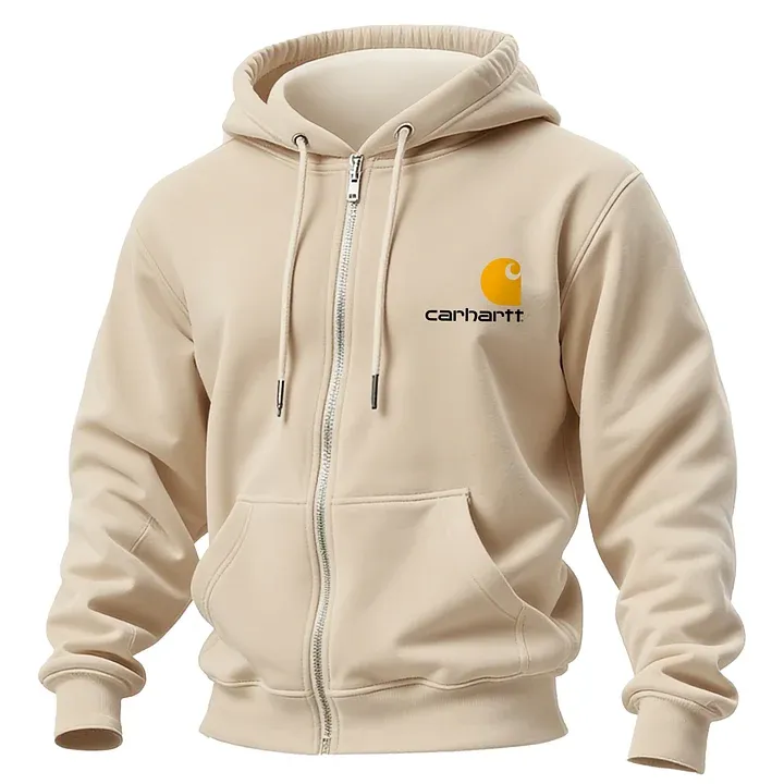 Stylish Urban Zip-Up Hoodie With City-Inspired Design