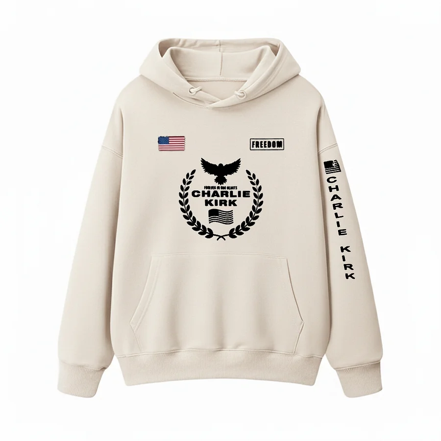 Men's US Freedom Print Long Sleeve Hoodie