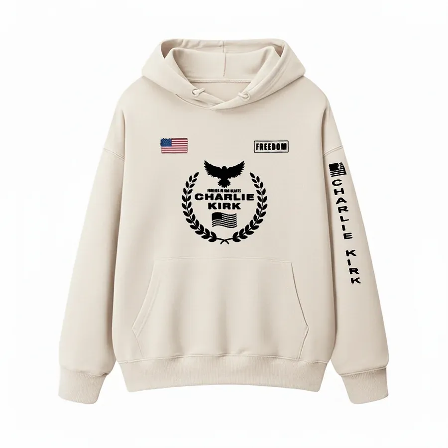Men's US Freedom Print Long Sleeve Hoodie
