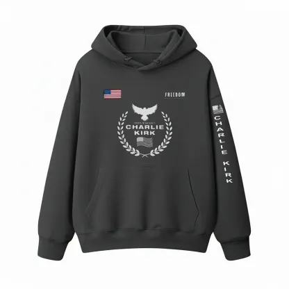 Men's US Freedom Print Long Sleeve Hoodie