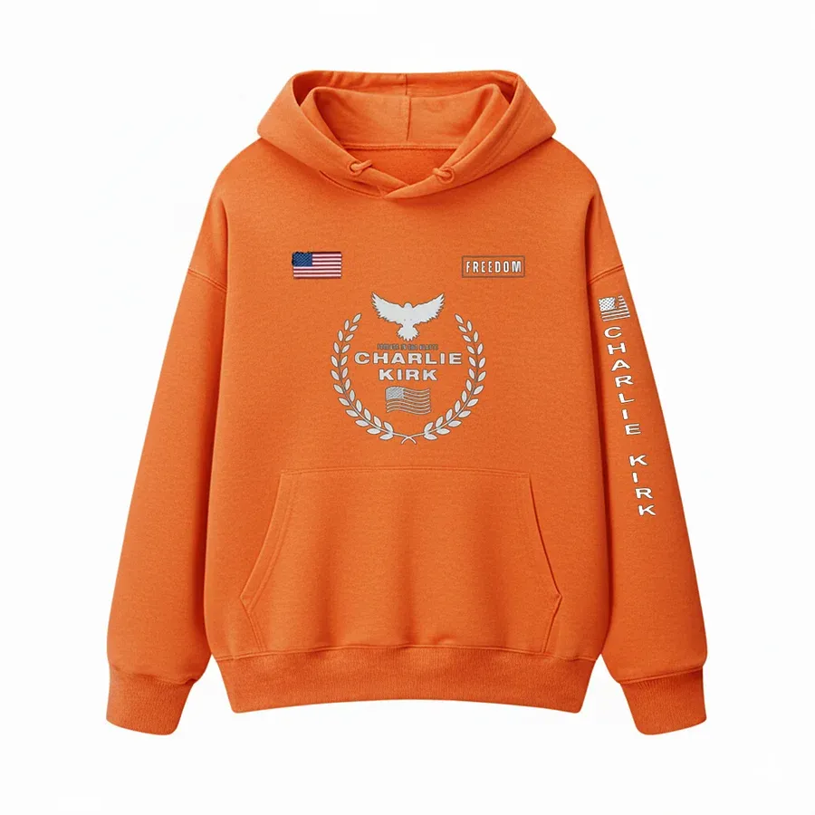 Men's US Freedom Print Long Sleeve Hoodie