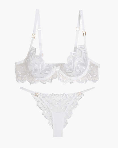 Embroidered Lace Bra and Panty 2 Sets