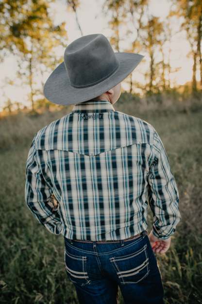 Wrangler Men's Plaid Performance Pearl Snap 