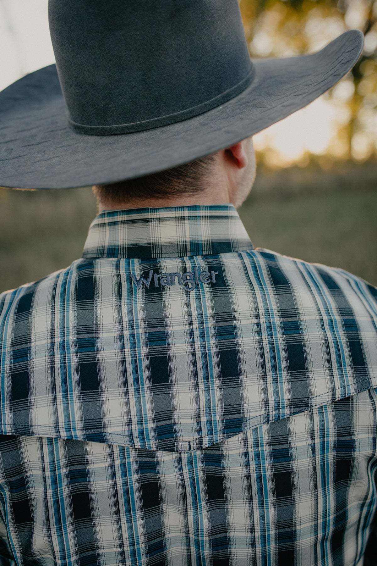 Wrangler Men's Plaid Performance Pearl Snap 