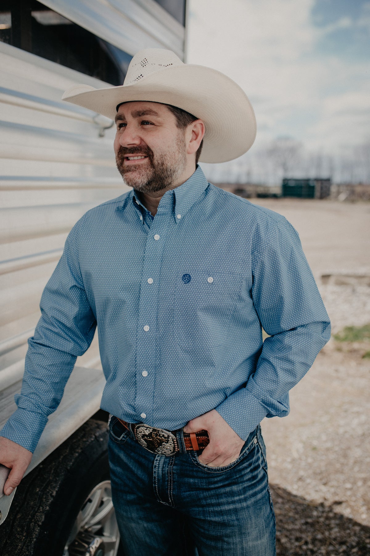 Wrangler Blue George Strait Button Up