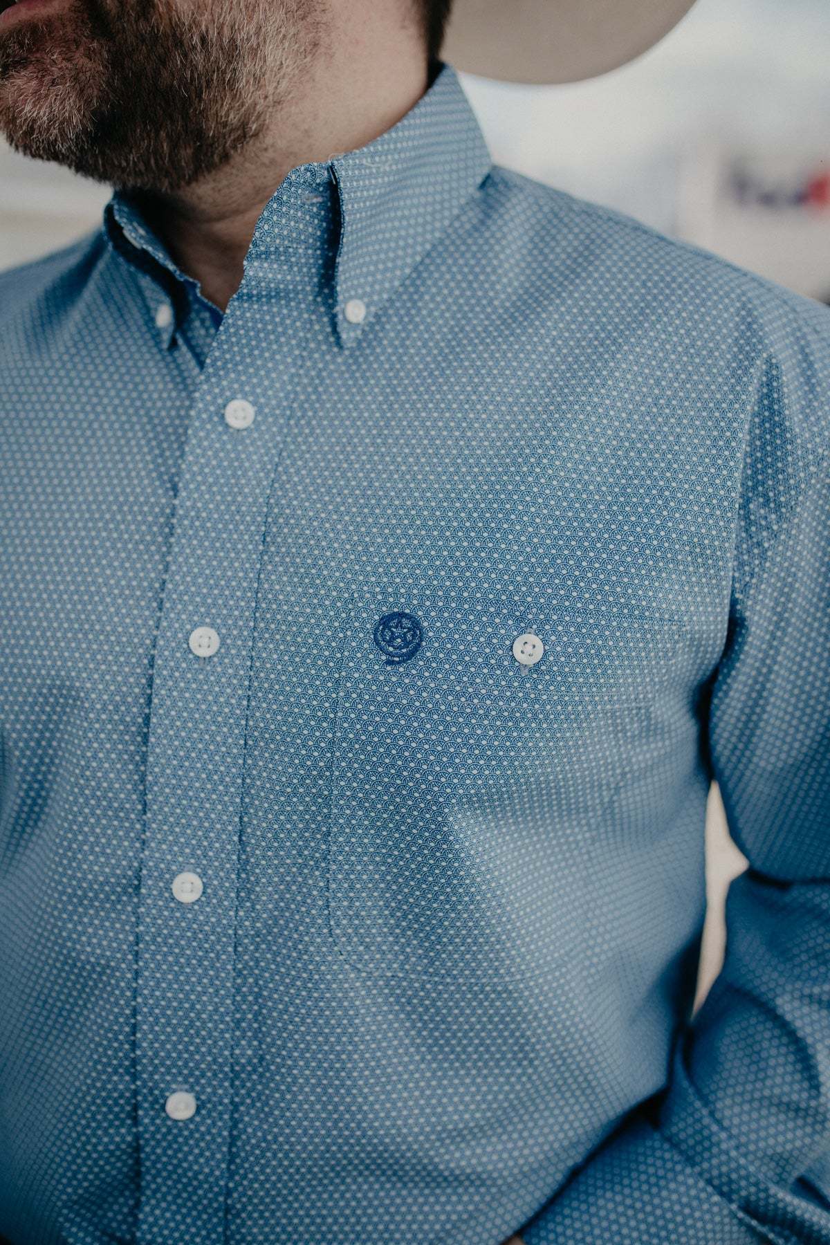 Wrangler Blue George Strait Button Up