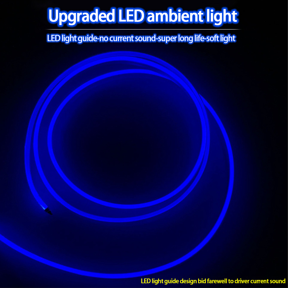 LED Car Console Center Atmosphere Decoration Blue Strip Dashboard Ambient Light