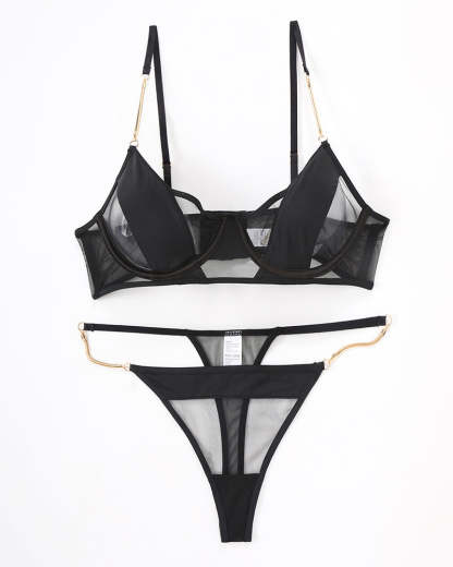 Push Up Chain Bra and Thong Set