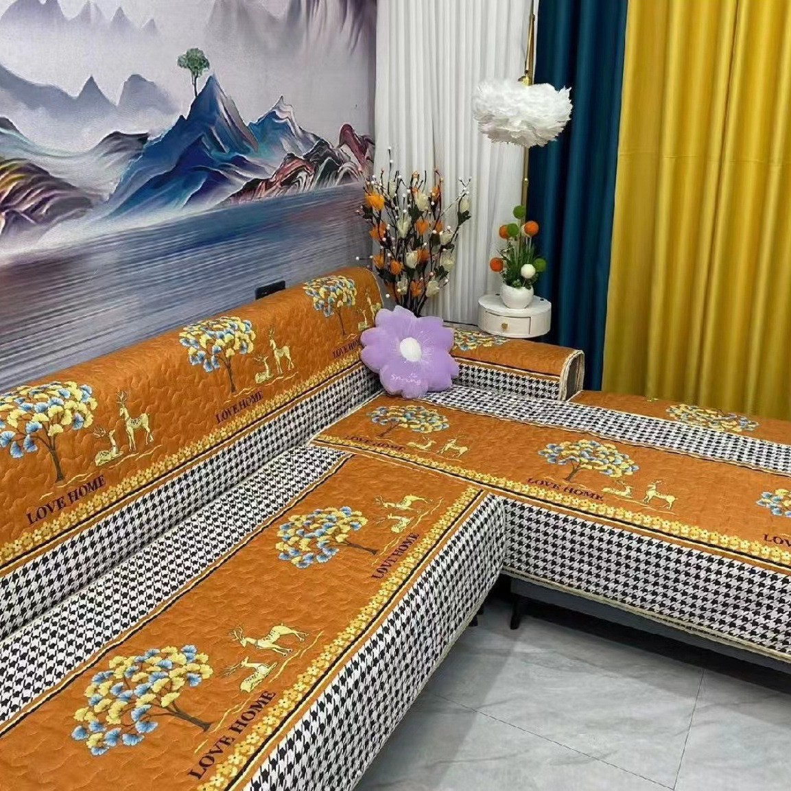 4pcs All-Season Non-Slip Sofa Cushion