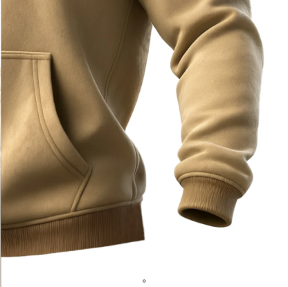 Men's Vintage Brown Suede Contrast Pockets Hoodie