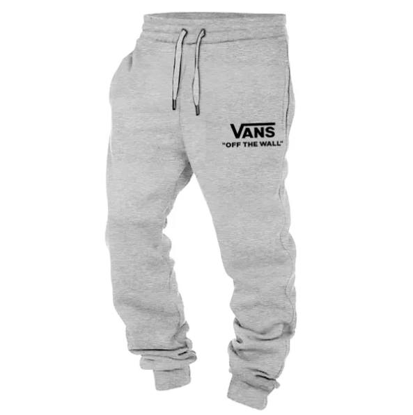 Men's Vintage Off The Wall Print Elastic Waist Drawstring Jogger Sweatpants