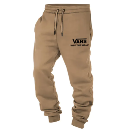 Men's Vintage Off The Wall Print Elastic Waist Drawstring Jogger Sweatpants