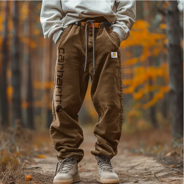 Vintage Outdoor Men's Corduroy Overalls Trousers