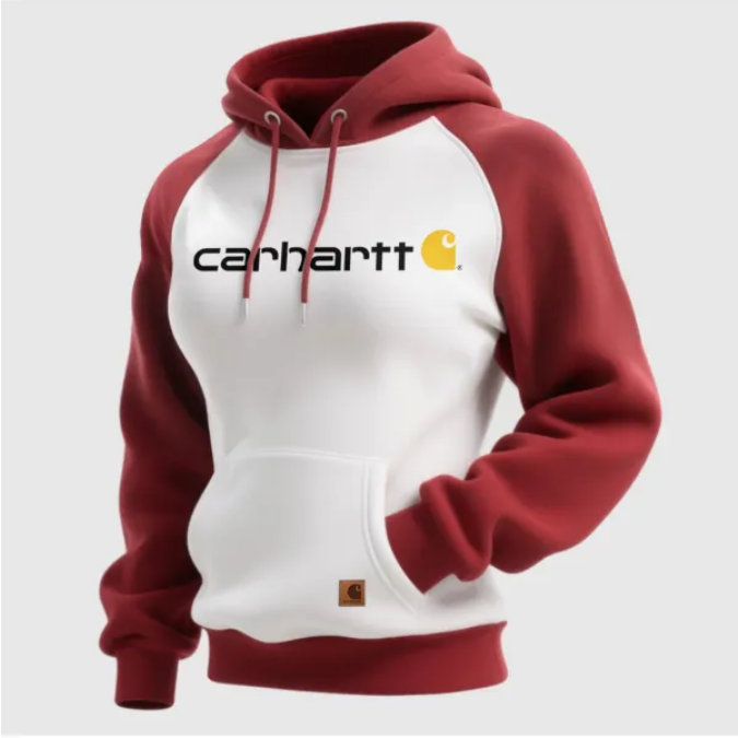 Women's Loose Casual Contrast Color Raglan Sleeve Hooded Sweatshirt
