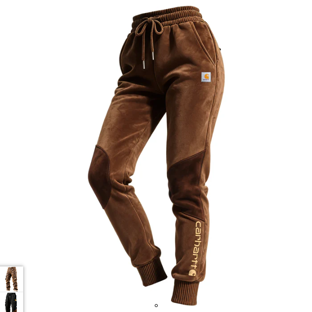 Women's Contrasting Suede Track Pants