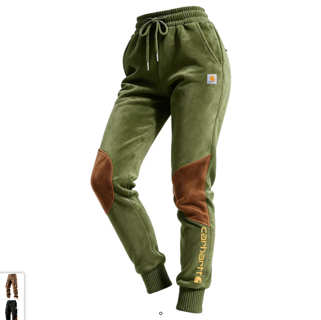 Women's Contrasting Suede Track Pants
