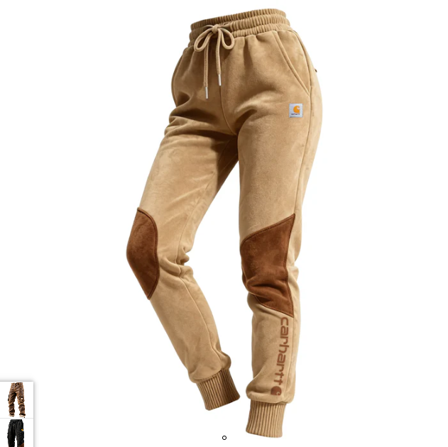 Women's Contrasting Suede Track Pants