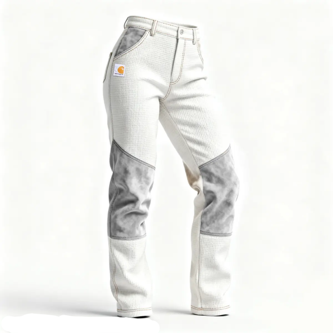 Women's Waffle Suede Workwear Trousers With Reinforced Knees