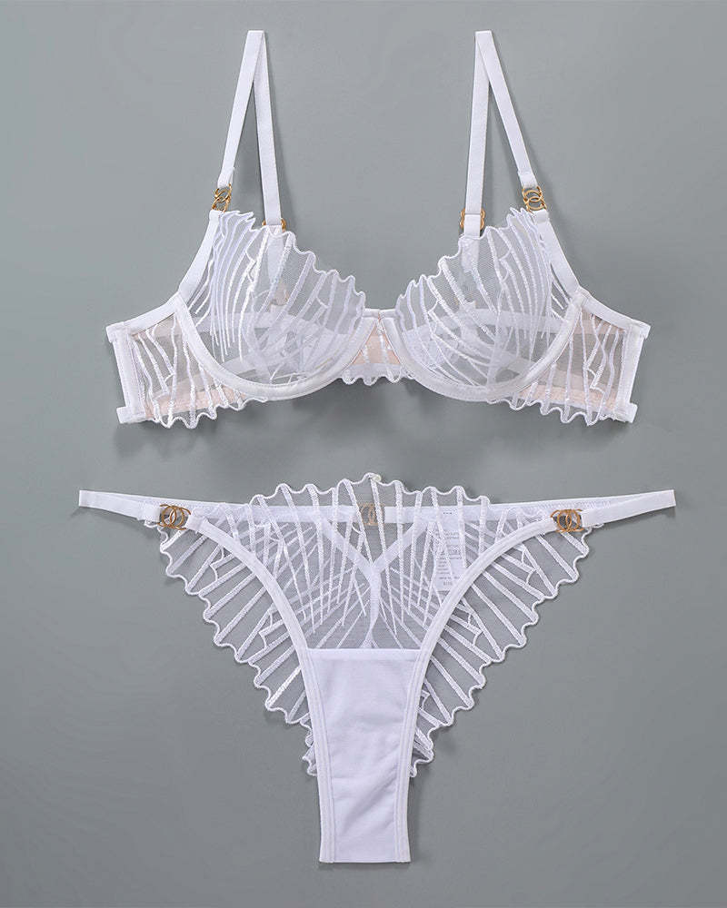 Thin Embroidered Bra and Panty 2 Sets