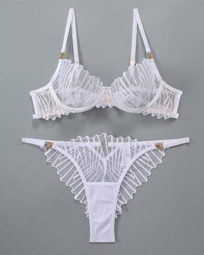 Thin Embroidered Bra and Panty 2 Sets