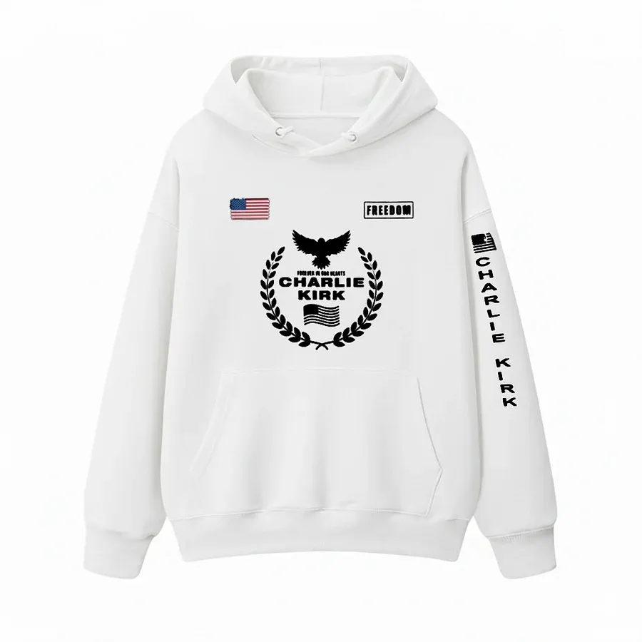 Men's US Freedom Print Long Sleeve Hoodie