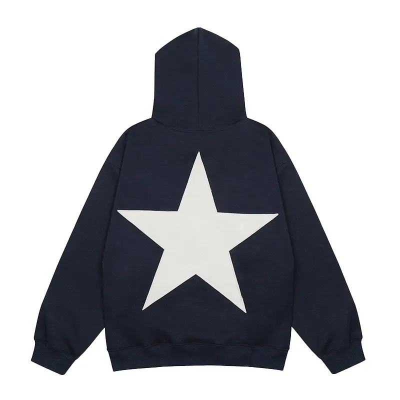 Aelfric Eden Star Print Color Contrast Pullover Hoodie Menswear Tops Sweatshirts
