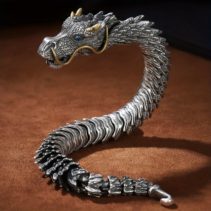  Handmade Three Dimensional Dragon Bracelet
