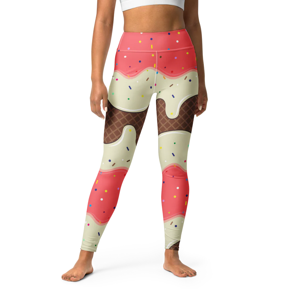 Ice Cream Yoga Leggings
