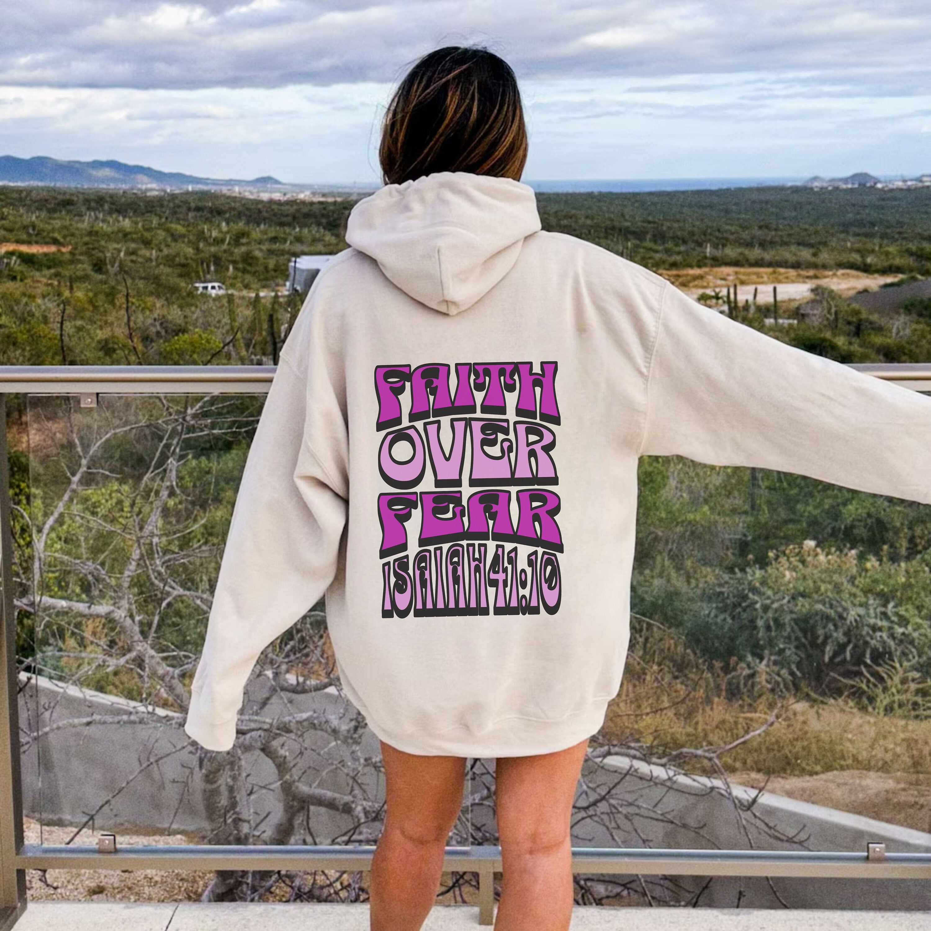 Faith Over Fear Bible Verse Hoodie